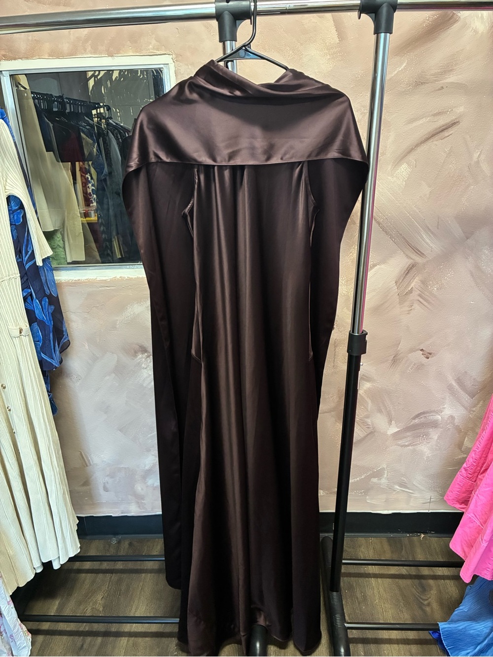 Reiss Elegant Satin Evening Gown in Deep Plum size 4 MSRP $600 - Picture 2 of 5